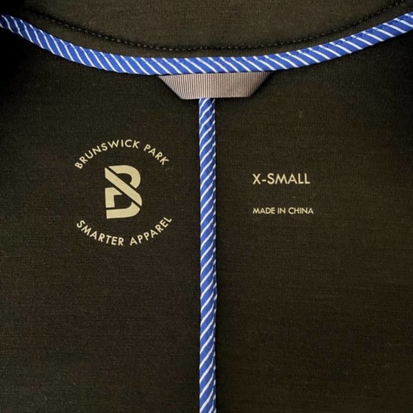 32. Brunswick Park Smarter Apparel Black Scuba Jacket - Picture 7 of 12